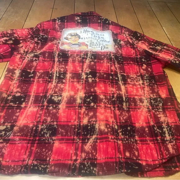 Angry Minnow Co Bleached Buffalo Plaid Soft Brushed Flannel Size XXL “Coffee” - Picture 12 of 16